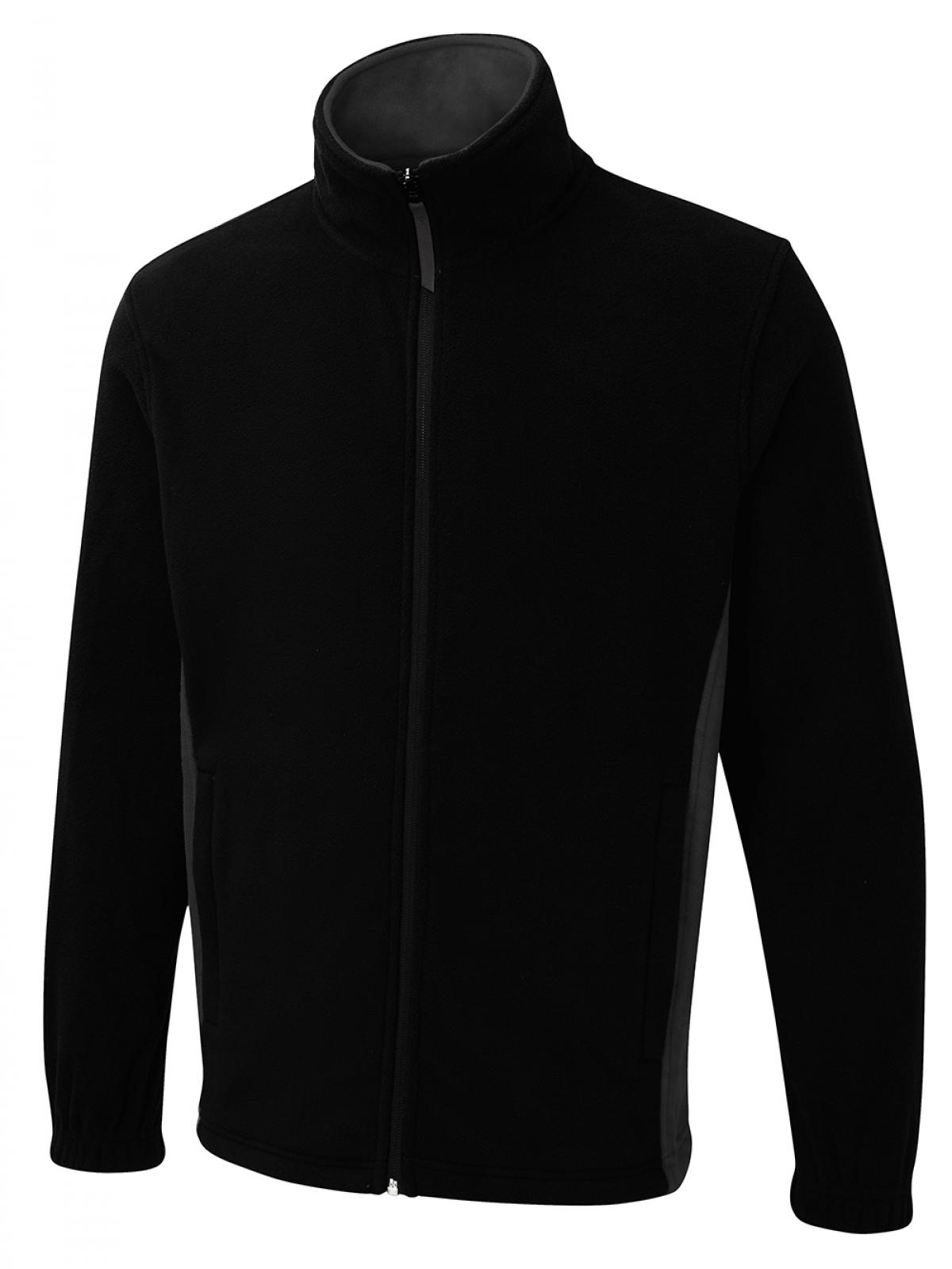 Two Tone Full Zip Fleece Jacket-Uneek Clothing