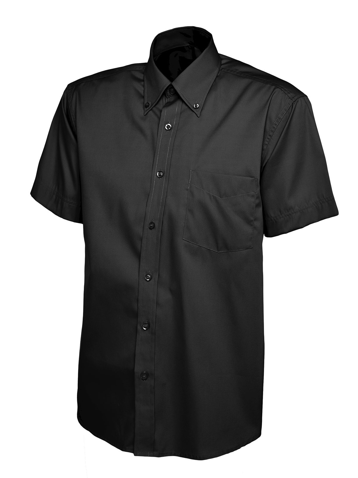 Mens Pinpoint Oxford Half Sleeve Shirt-Uneek Clothing